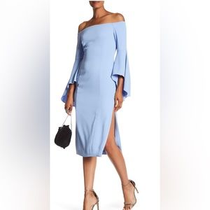 NWT Issue New York strapless bell sleeve midi dress—size small